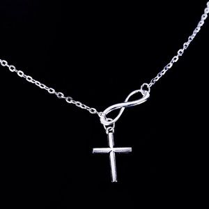 Infinity cross necklace.
